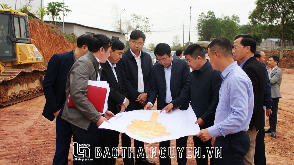 Lãnh đạo tỉnh kiểm tra tiến độ thực hiện các dự án quan trọng tại xã Phúc Trìu