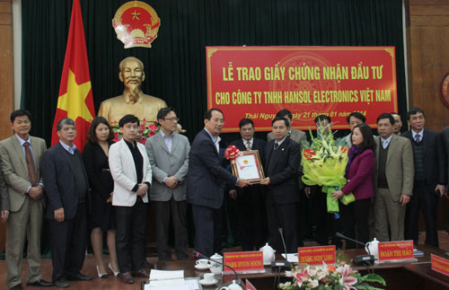 Trao Giấy chứng nhận đầu tư cho Dự án trị giá 150 triệu USD 