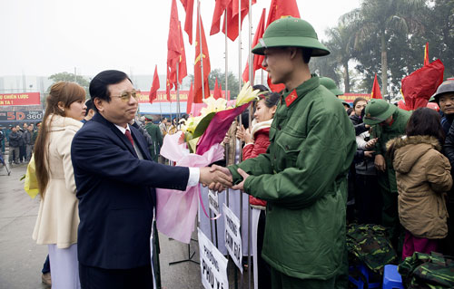 Tiễn 750 tân binh lên đường nhập ngũ 