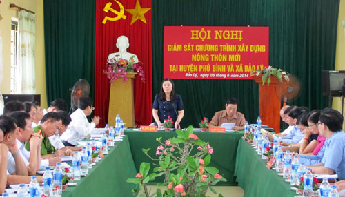 Thường trực HĐND tỉnh: Giám sát xây dựng nông thôn mới tại huyện Phú Bình 