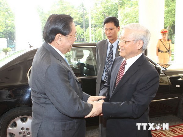 Tổng Bí thư, Chủ tịch nước và Đoàn cấp cao Lào thăm Việt Nam