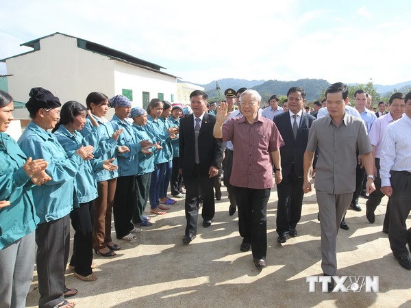 Tổng bí thư kiểm tra tình hình kinh tế-an ninh tại Hà Giang