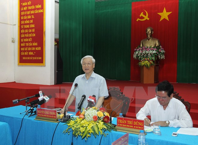 Tổng Bí thư Nguyễn Phú Trọng thăm, làm việc tại Trà Vinh 