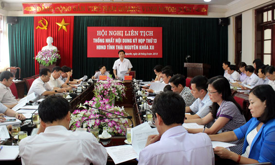 Thống nhất nội dung chương trình kỳ họp thứ 13, HĐND tỉnh khóa XII 