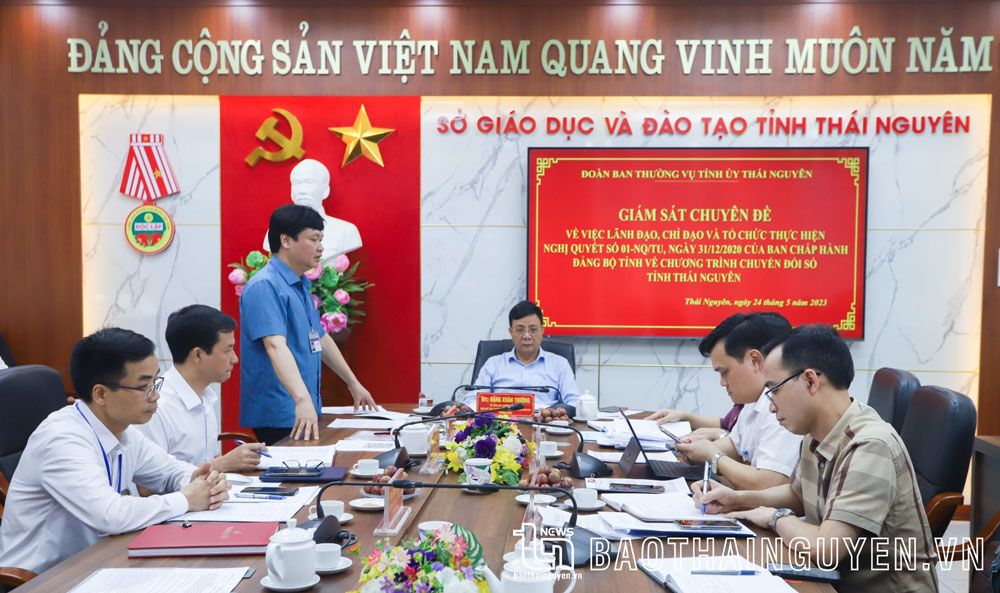 Giám sát về chuyển đổi số tại Sở Giáo dục và Đào tạo