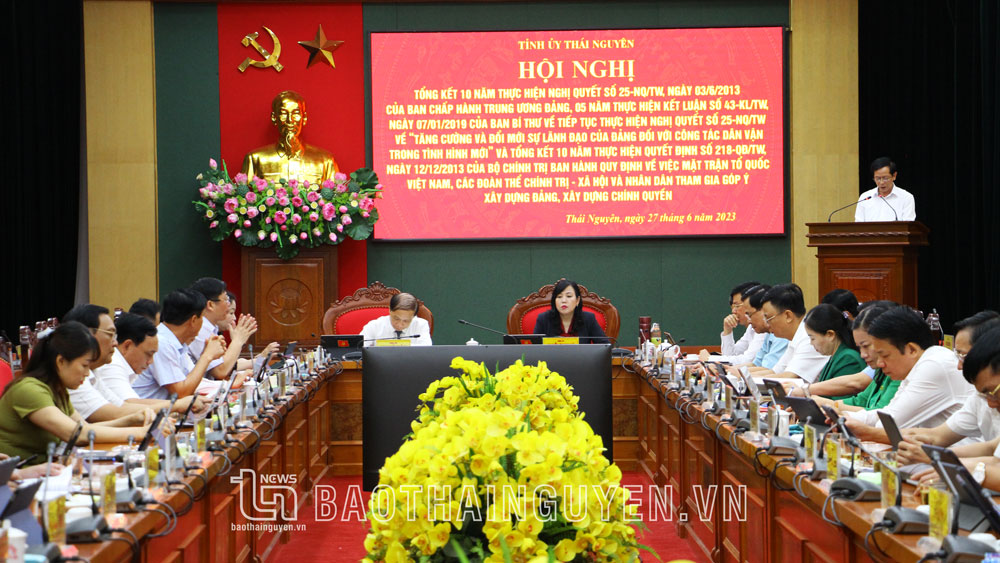 Tiếp tục tăng cường sự lãnh đạo của Đảng đối với công tác dân vận