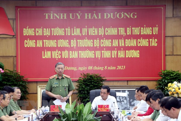 Bộ trưởng Tô Lâm: Xây dựng Hải Dương trở thành 'tỉnh thông minh'