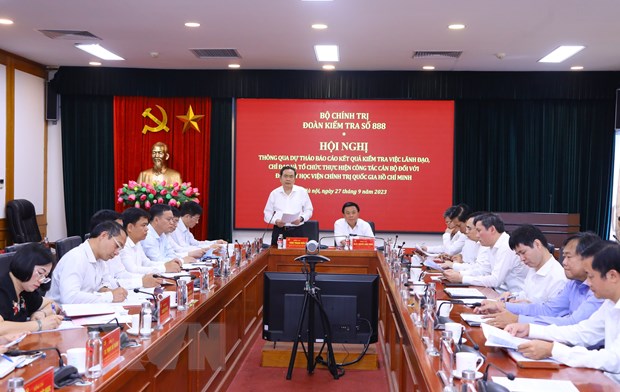 Đoàn Kiểm tra của Bộ Chính trị làm việc với Học viện CTQG Hồ Chí Minh