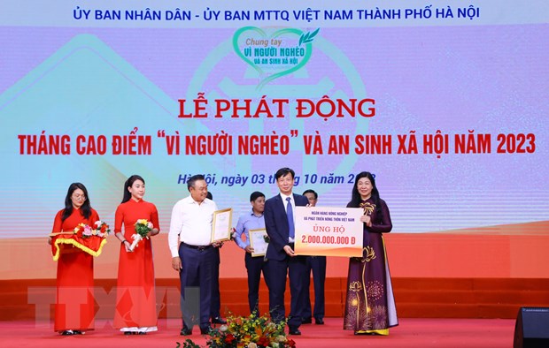 Hà Nội phát động Tháng Cao điểm 'Vì người nghèo và an sinh xã hội'