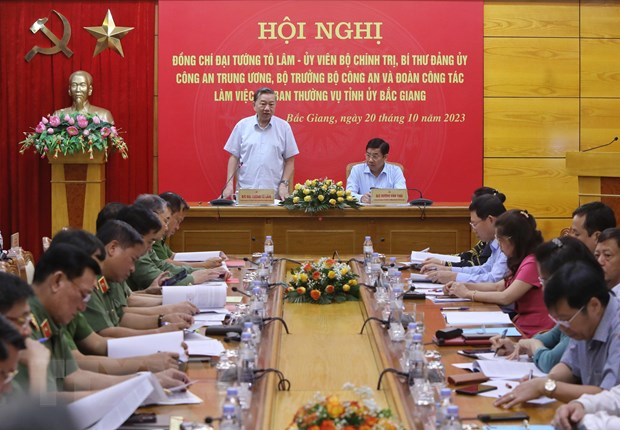 Bộ trưởng Bộ Công an: Bắc Giang cần bảo đảm vững chắc an ninh trật tự