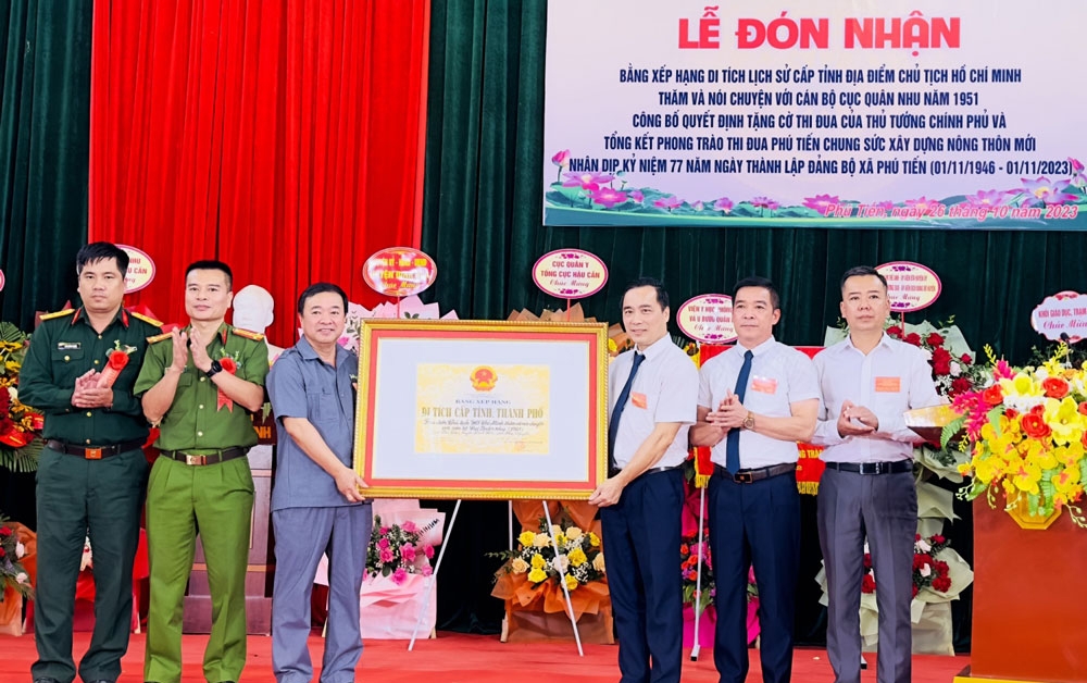 Địa điểm Bác Hồ về thăm Cục Quân nhu được xếp hạng di tích lịch sử cấp tỉnh