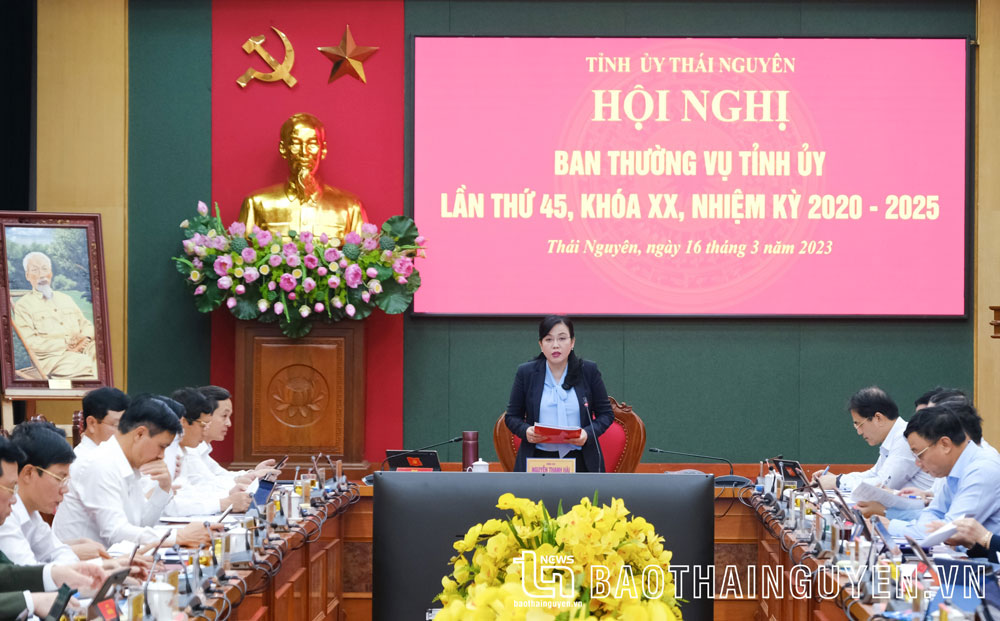 Ban Thường vụ Tỉnh ủy Thái Nguyên thảo luận, cho ý kiến vào nhiều nội dung quan trọng