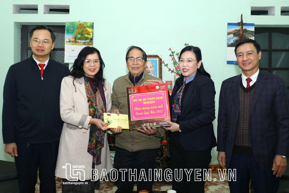 Đồng chí Bí thư Tỉnh ủy chúc Tết các văn nghệ sĩ, vận động viên tiêu biểu và nhân dân