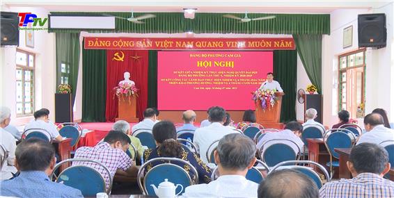 Đảng bộ phường Cam Giá sơ kết giữa nhiệm kỳ 2020 - 2025.