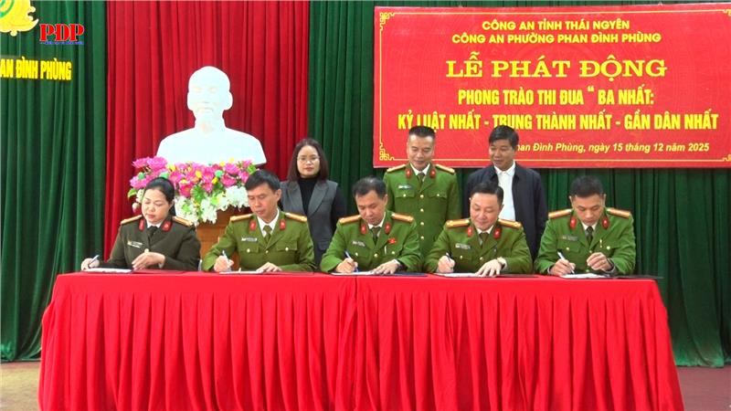 Công an phường Phan Đình Phùng phát động phong trào thi đua 