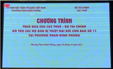 Cục thuế Bộ Tài chính  hỗ trợ 100 hộ gia đình chính sách, hộ có hoàn khó khăn của phường Phan Đình Phùng 