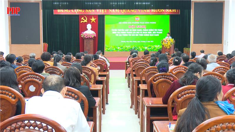 150 Hội viên Nông dân phường Phan Đình Phùng được tập huấn tuyên truyền phòng chống tội phạm và giám sát phản biện xã hội năm 2025
