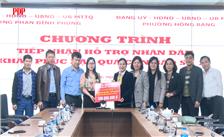 Đảng bộ, Chính quyền và Nhân dân phường Hồng Bàng trao tặng 500 triệu đồng hỗ trợ Nhân dân phường Phan Đình Phùng khắc phục hậu quả cơn bão số 11