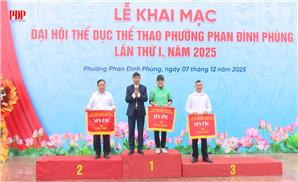 Phường Phan Đình Phùng tổ chức thành công Đại hội Thể dục thể thao lần thứ I, năm 2025.